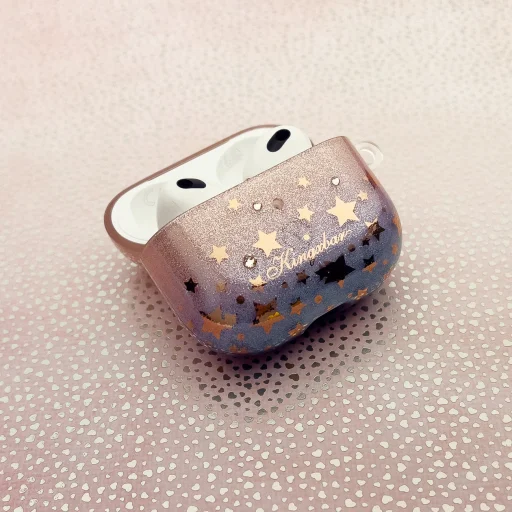 AirPods 3 Kingxbar Charm Pods tok Swarovski kristállyal narancssárga - 2