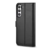 Samsung Galaxy S22+ Plus iCarer Haitang Leather Wallet Valódi Bőr Fliptok fekete thumbnail