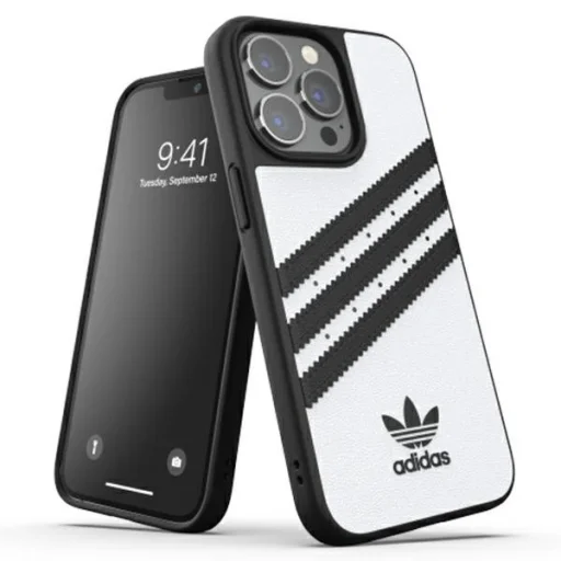iPhone 13 Pro Adidas Originals Molded PU FW21 tok fekete fehér - 1