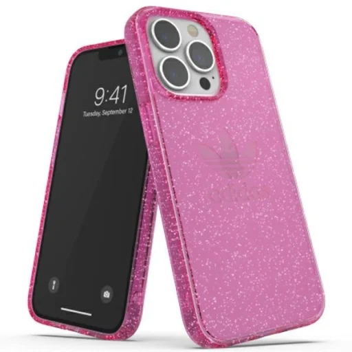 iPhone 13 Pro Adidas Originals tok flitteres pink - 1