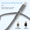 MFi iPhone töltőkábel USB-C - lightning 1m szürke (CA-08) thumbnail