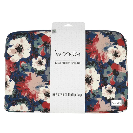 Wonder Sleeve laptop táska 13-14'' kék virágmintás - 1