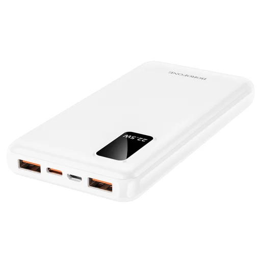 Borofone Wiseacre BJ15 Powerbank 10000mAh 2xUSB + Type C PD QC 3.0 22,5W fehér - 1