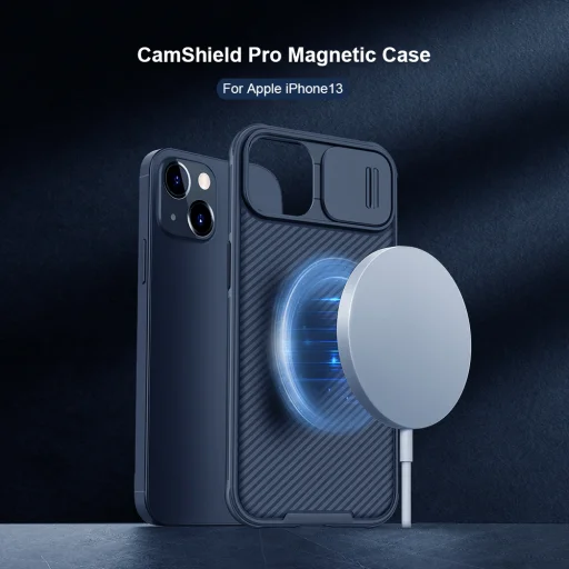 iPhone 13 Nillkin CamShield Pro Magnetic tok kék - 9