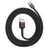 Baseus Cafule Nylon harisnyázott USB / micro USB kábel QC3.0 2.4A 1 m fekete-piros thumbnail