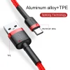 Baseus Cafule Nylon harisnyázott USB/USB-C kábel QC3.0 3A 0,5 m piros thumbnail