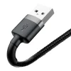 Baseus Cafule Nylon harisnyázott USB/Lightning kábel QC3.0 1.5A 2m fekete/szürke (CALKLF-CG1) thumbnail