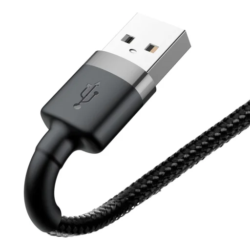 Baseus Cafule Nylon harisnyázott USB/Lightning kábel QC3.0 1.5A 2m fekete/szürke (CALKLF-CG1) - 2