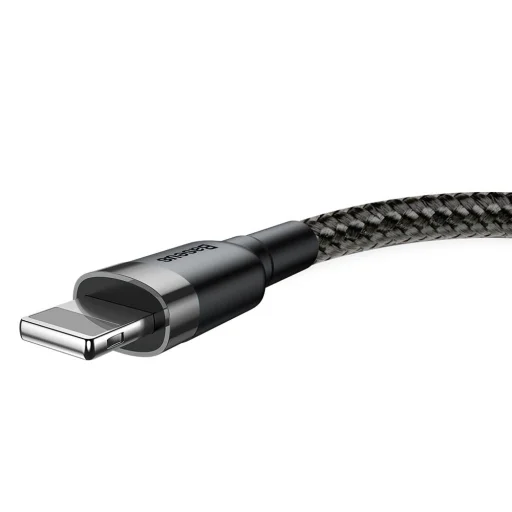Baseus Cafule Nylon harisnyázott USB/Lightning kábel QC3.0 1.5A 2m fekete/szürke (CALKLF-CG1) - 3
