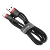 Baseus Cafule Nylon harisnyázott USB / Lightning QC3.0 2.4A kábel 1 m fekete-piros thumbnail