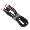 Baseus Cafule Nylon harisnyázott USB / Lightning QC3.0 1.5A kábel 2 m fekete-piros thumbnail