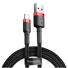 USB Lightning kábel - 2A 3m fekete-piros Baseus CALKLF-R91