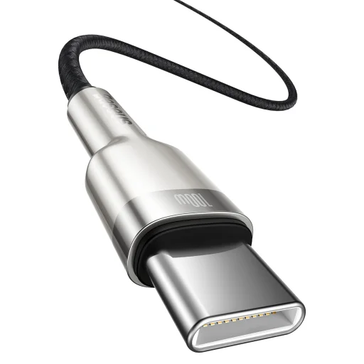 Baseus Cafule Metal Data USB Type C - USB Type C kábel 100 W (20 V / 5 A) 1 m fekete - 2