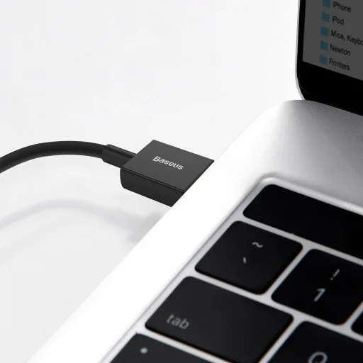 Baseus Superior USB - Lightning gyorstöltő adatkábel 2,4A 1 m fekete - 6