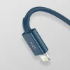 Baseus Superior USB - Lightning / micro USB / USB Type C kábel 3,5 A 1,5m kék - 13
