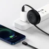Baseus Zinc 3 az 1-ben mágneses visszahúzható kábel szett USB Type C - micro USB / USB Type C / Lightning 20W 1m fekete thumbnail
