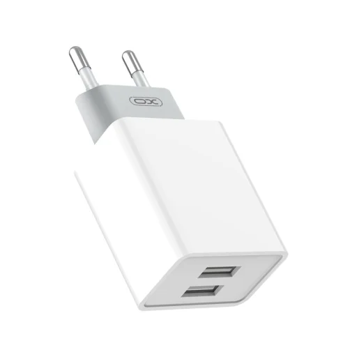 XO Hálózati töltő adapter L65 2x USB 2.4A Fehér - 1