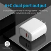 Alphajack hálózati töltő adapter 20W MFi QC+PD 1x USB-A 1x USB Type-C + 1m USB Type-C - lightning kábel (C08) thumbnail