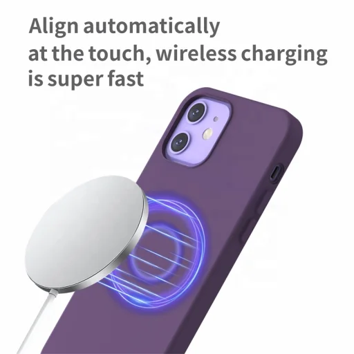 iPhone 13 Pro szilikontok égkék MagSafe-rögzítésű (AC-02) Alphajack - 5