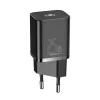 Baseus Super Si 1C gyors töltő fali adapter USB Type C 25W fekete thumbnail