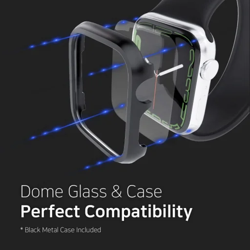 Apple Watch 7 (41mm) Whitestone Dome Glass 2x9H kijelzővédő üvegfólia UV lámpával + keret védő tok - 3