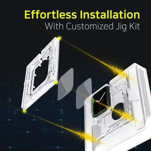 Apple Watch 7 (41mm) Whitestone Dome Glass 2x9H kijelzővédő üvegfólia UV lámpával + keret védő tok - 4