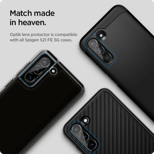 Samsung Galaxy S21 FE Spigen Optik.TR 2x kameralencsevédő 9H üveg (AGL03090) - 10