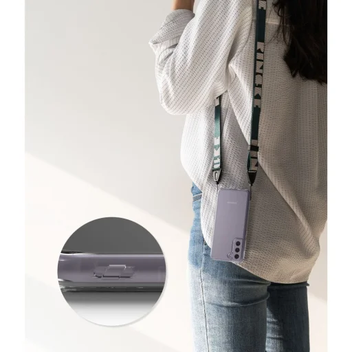 Samsung Galaxy S21 FE Ringke Fusion PC és TPU tok matt átlátszó - 5