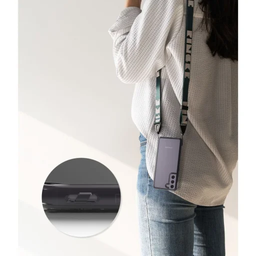 Samsung Galaxy S21 FE Ringke Fusion PC és TPU tok füstfekete - 4