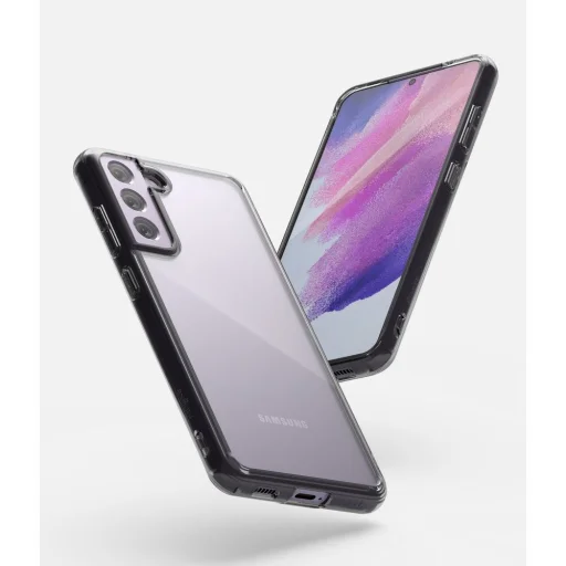 Samsung Galaxy S21 FE Ringke Fusion PC és TPU tok füstfekete - 10