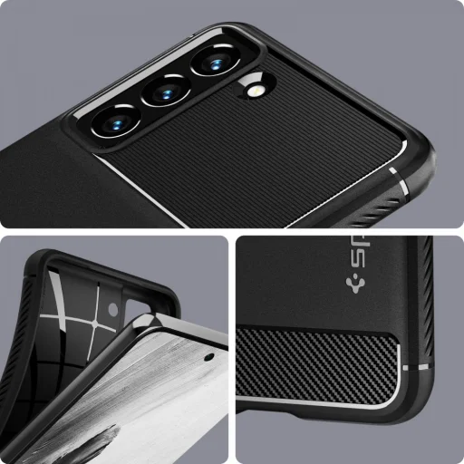 Samsung Galaxy S21 FE Spigen Rugged Armor tok matt fekete - 12