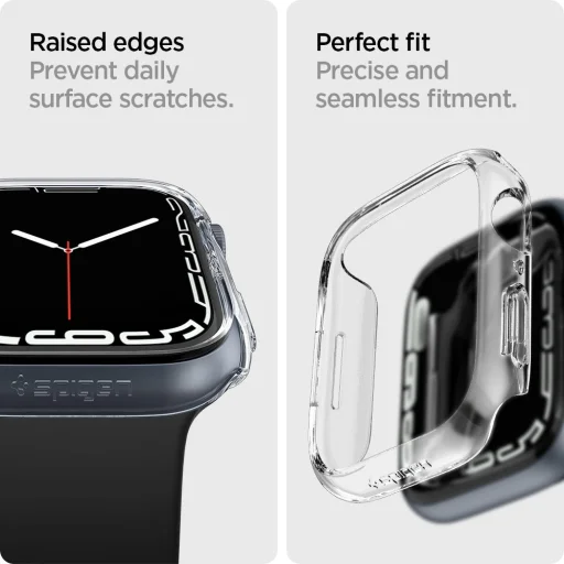 Apple Watch 7 (45mm) Spigen Thin Fit puzdro Crystal Clear (ACS04179) - 5