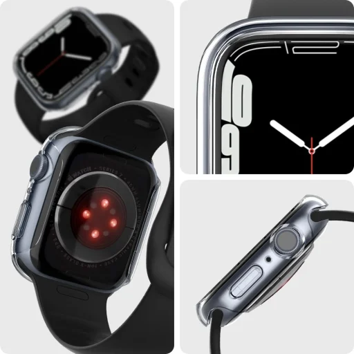 Apple Watch 7 (45mm) Spigen Thin Fit puzdro Crystal Clear (ACS04179) - 6