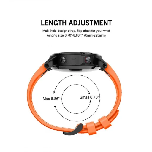 Garmin Fenix 5/6/6 PRO/7 Tech-Protect Smooth óraszíj narancssárga - 3
