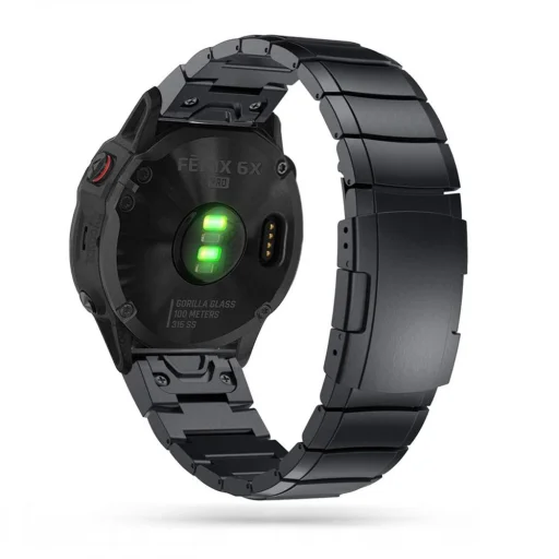 Garmin Fenix 3/5X/3HR/5X PLUS/6X/6X PRO/7X Tech-Protect Steel Band óraszíj fekete - 5