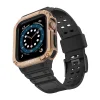 Apple Watch 8/7/6/5/4/3/2 / SE (41/40 / 38mm) Armored Óraszíj és Tok Fekete / Bronz thumbnail
