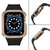 Apple Watch 8/7/6/5/4/3/2 / SE (41/40 / 38mm) Armored Óraszíj és Tok Fekete / Bronz thumbnail