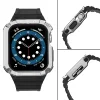 Apple Watch 8/7/6/5/4/3/2 / SE (41/40 / 38mm) Armored Óraszíj és Tok Fekete / Ezüst thumbnail