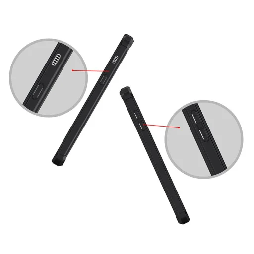 Fokozott védelmet biztosító PC tok Samsung A8 2018 áttetsző/fekete - 6