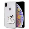 Karl Lagerfeld Choupette mintás tok iPhone XS MAX áttetsző