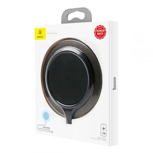 Baseus Metal Vezeték nélküli Qi gyorstöltő fekete színben - 7