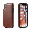 Forcell kártyatartós tok iPhone XS barna színben thumbnail