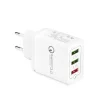 Hálózati QC töltő, fali adapter 3 USB aljzattal 5A QC3.0 fehér színben ( doboz nélkül ) thumbnail