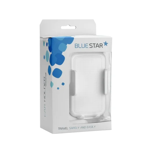 Blue Star univerzális autós telefontartó fehér színben - 3