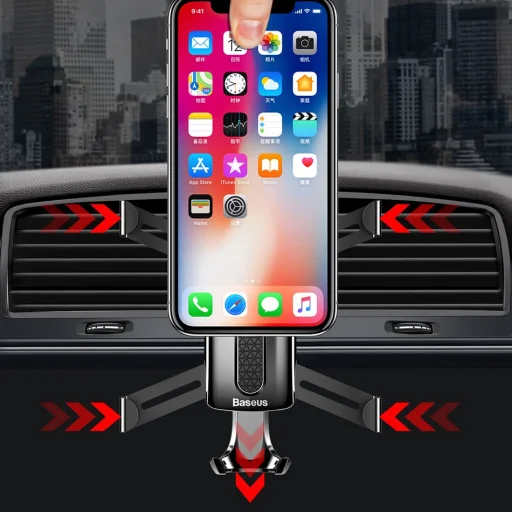 Baseus Spiderman Gravity autós telefontartó fekete színben - 8