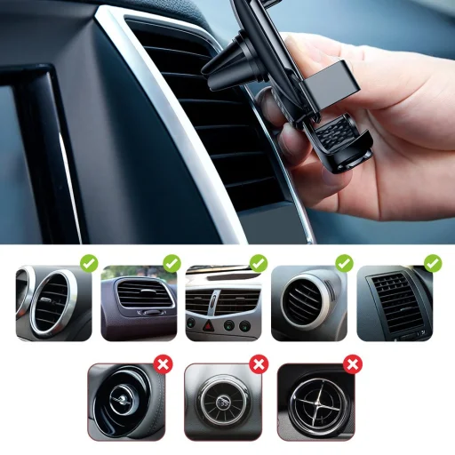 Baseus Spiderman Gravity autós telefontartó fekete színben - 9