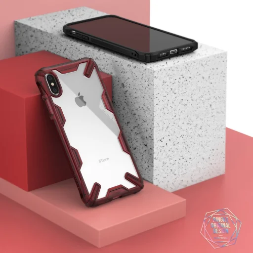 iPhone XS MAX Ringke Fusion PC tok TPU kerettel tok fekete - 2