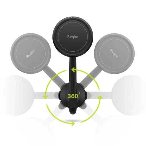 Ringke univerzális mágneses autós telefontartó fekte színben - 5
