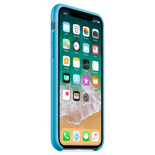 iPhone X/XS Szilikon tok világoskék színben - 3