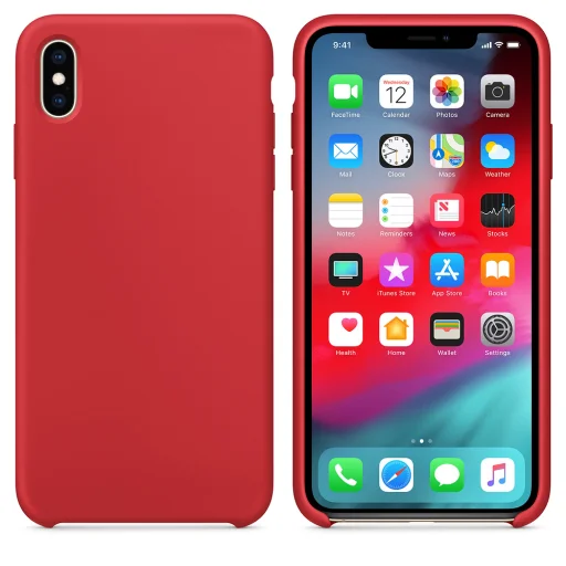 iPhone XS MAX Szilikon tok piros - 1